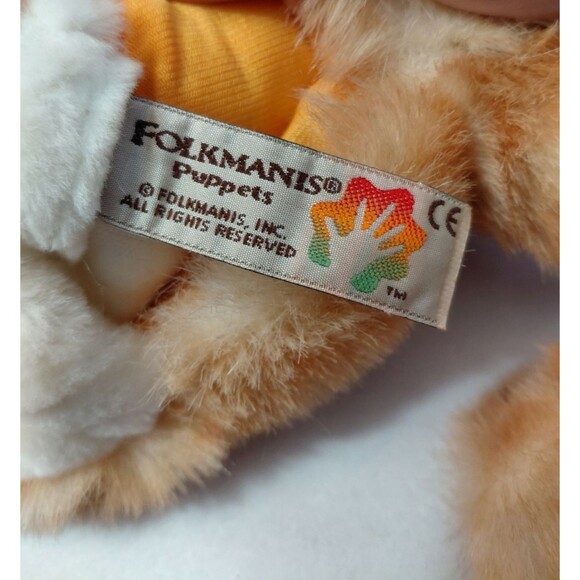 Folkmanis Cat Puppet Orange Tabby Kitten Chunky Body Animal Learning 9" - Picture 7 of 8